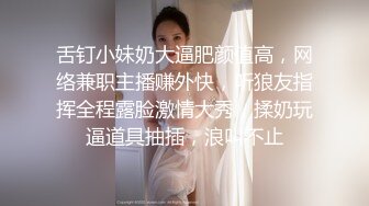 舌钉小妹奶大逼肥颜值高，网络兼职主播赚外快，听狼友指挥全程露脸激情大秀，揉奶玩逼道具抽插，浪叫不止